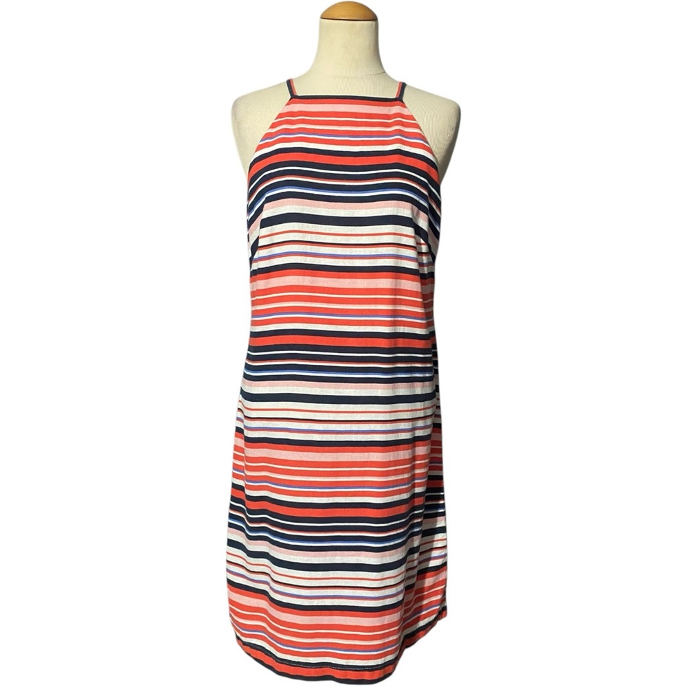 Tommy Hilfiger Linen Blend Striped Tank Dress Size 10